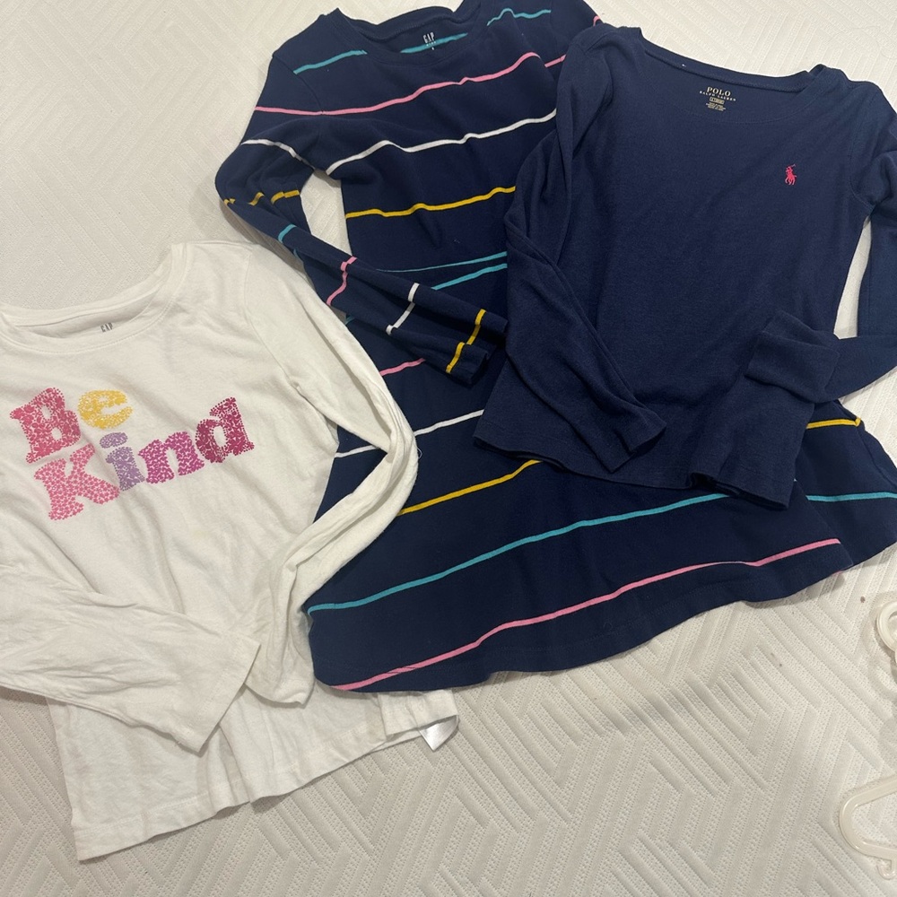 Size 6, youth small bundle
GAP dress, Gap Be Kind shirt, Ralph Lauren polo